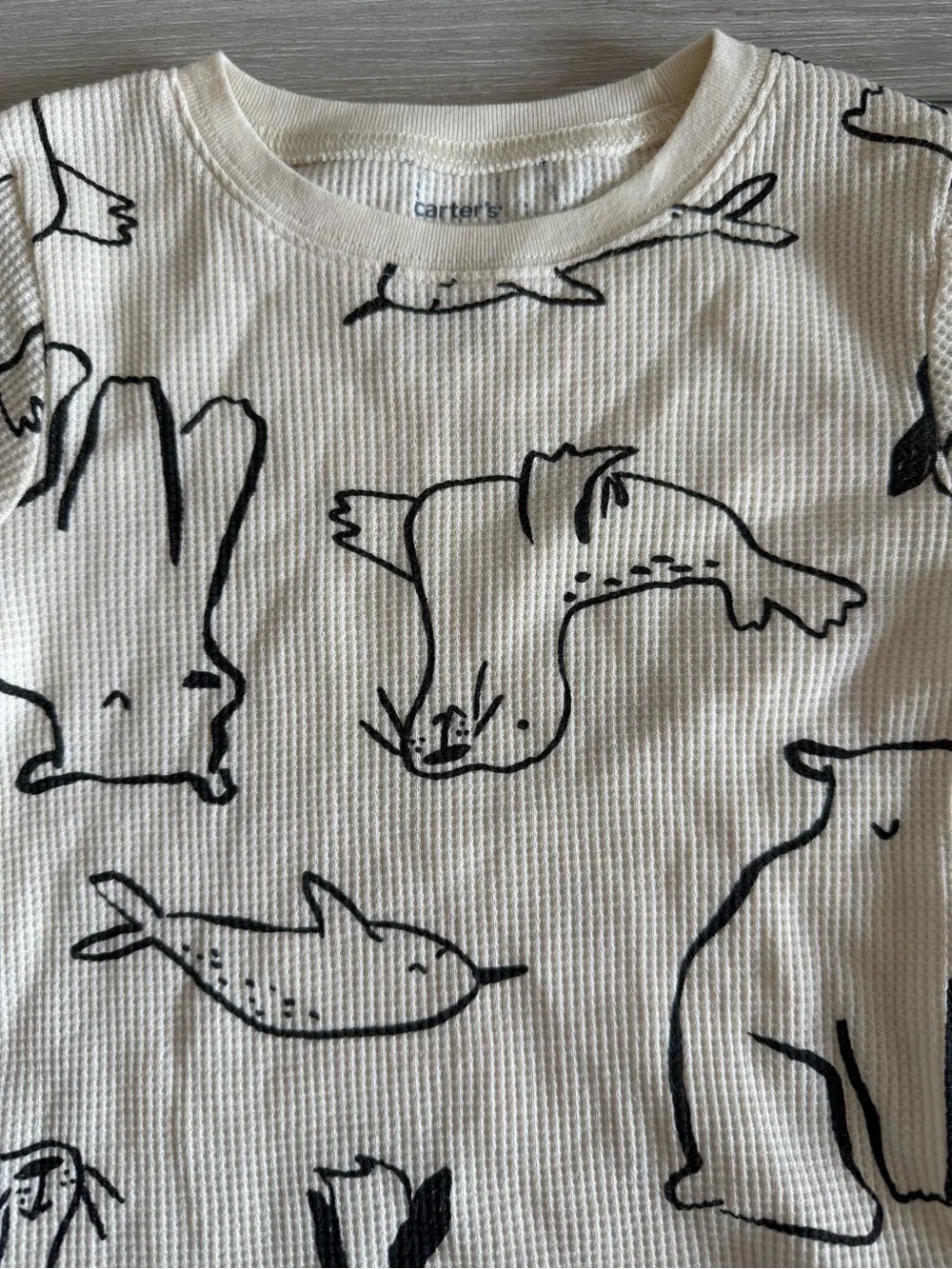 Carter's Chill Out Pajama Set Beige 4T NWOT